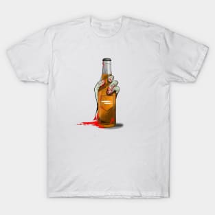 Zombie Hand Double Tap on White T-Shirt